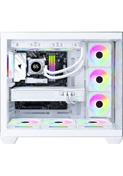Game Master F7 Lite 7x Argb Fanlı Uzaktan Kumandalı Beyaz Gaming Akvaryum Kasa