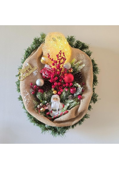 El Yapımı Led Işıklı Yılbaşı Kapı Ve Duvar Süsü - Premium Yeni Yıl Dekoru - Doğal Çuval Kumaş & Hasır Tasarım - Noel Baba Figürlü - Hediyelik Özel Yen El Yapımı Led Işıklı Yılbaşı Kapı Ve Duvar Süsü - Premium Yeni Yıl Dekoru - Doğal Çuval Kumaş & Hasır Tasarım - Noel Baba Figürlü - Hediyelik Özel Yen