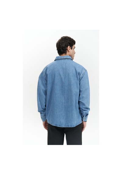Mai Collection Mai Studios Co. Ethan Mavi Unisex Jean Gömlek Mavi