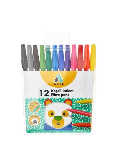 Adel 4'lü Boya Seti - 12'li Kuru, Keçeli, Sulu ve Pastel Boya