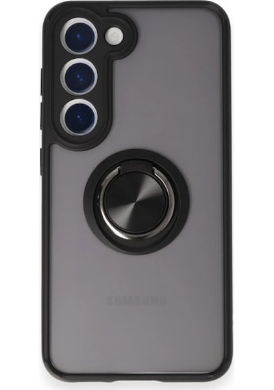 Flzdgnkr Newface Samsung Galaxy S24 Fe Kılıf Montreal Yüzüklü Silikon Kapak - Siyah Sıyah