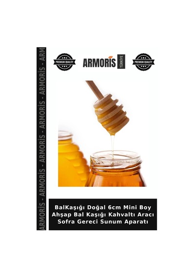 Balkaşığı Doğal 6cm Mini Boy Ahşap Bal Kaşığı Kahvaltı Aracı Sofra Gereci Sunum Aparatı