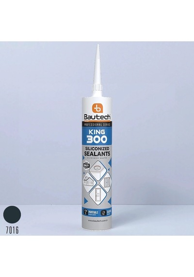 Bautech Silikonize Mastik 500 Gr Antr. Gri Antrasit - Gri
