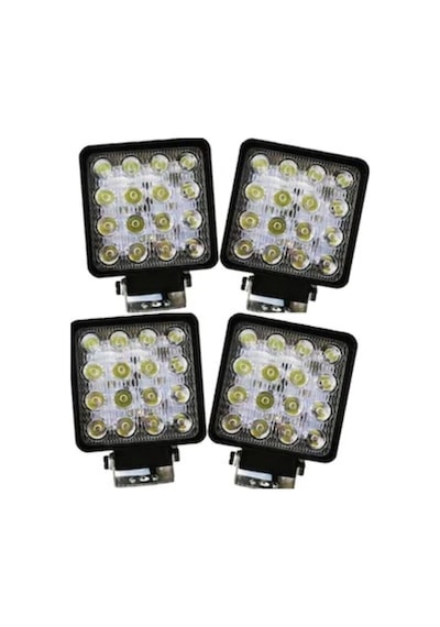 Ahmet Otomotiv 16 Led Kare Off Road Sis Lambası 4 Lü 11 Cm