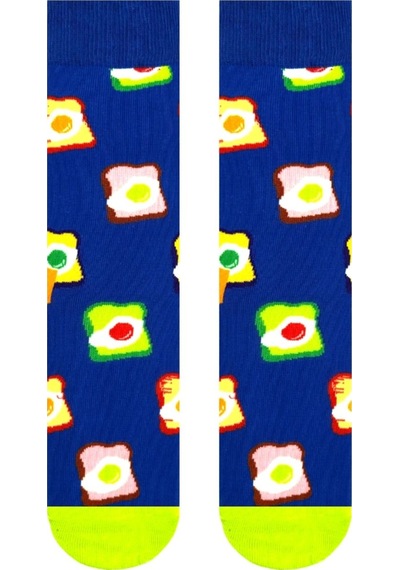 Carnaval Socks Yumurtalı Tost Desenli Mavi Renkli Soket Çorap 2000386