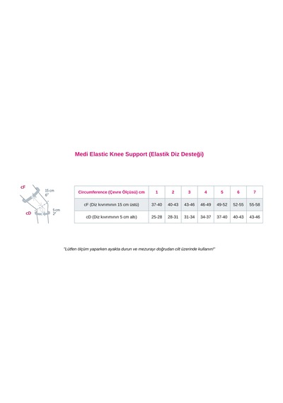 602 Elastik Knee Support - 7 Numara
