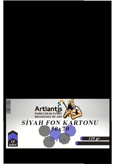 Siyah Fon Kartonu 50x70 cm 120 Gr 10 Adet 50*70 Fon Kartonu Hamurundan Boyama Orjinal Tam Siyah Renk