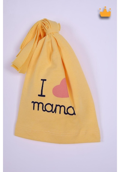 Babyhola Bebek Çıtçıtlı Badi Tulum Bere 3'lü Takım %100 Pamuk Annemi Seviyorum Yazılı 587-8 Pembe