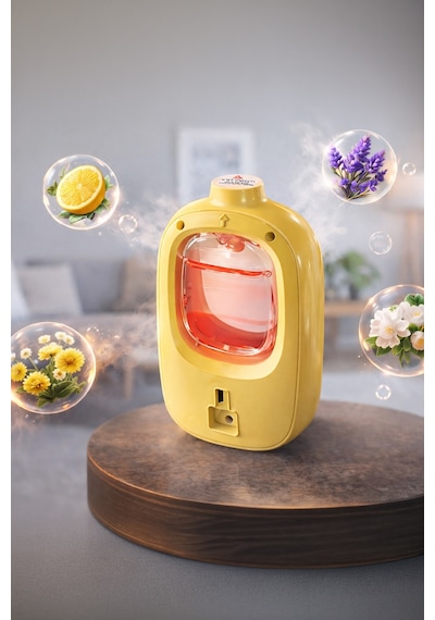 Mioji Smell 2x Yeni Nesil Şarjlı Otomatik Oda Kokusu Makinesi Sarı - Lavanta Lavanta