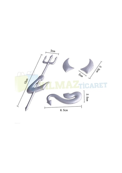 Volkswagen Opel Bmw Mercedes Toyota Honda Hyundai Şeytan Devil Logo 3D Oto Sticker Tüm Araçlar