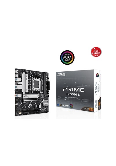 Asus Prıme B850m-k, 2xddr5, 2x M.2, Dp, Hdmı, Am5 Soket Anakart 17193278