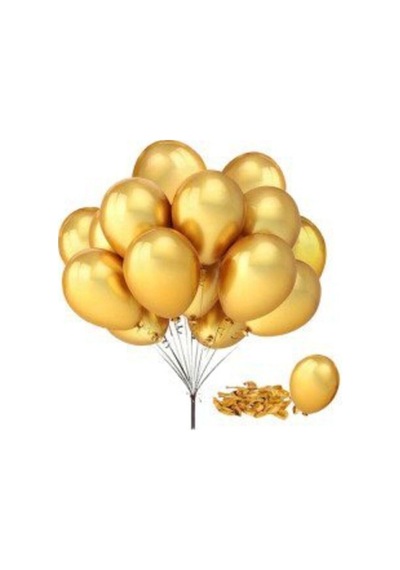 12 Inç Standart Boy Metalik Balon 10 Adet Altın A