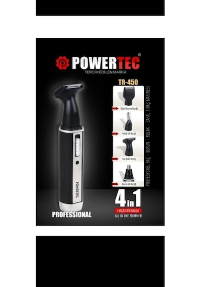 Powertec TR-450 4 In 1 Tıraş Makinesi