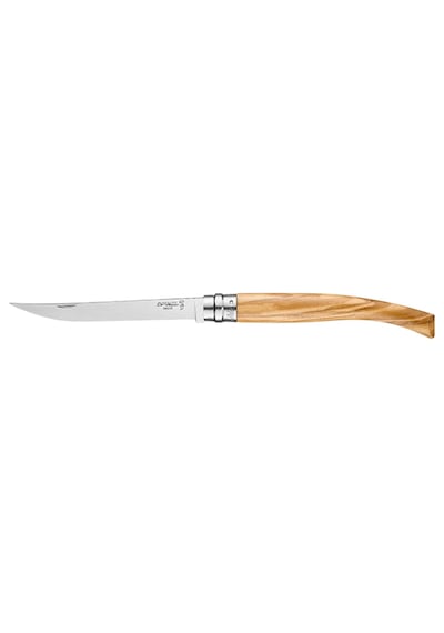 Opinel N 12 Effile Zeytin Saplı, İnce Ve Keskin Çelik Çakı Kahverengi