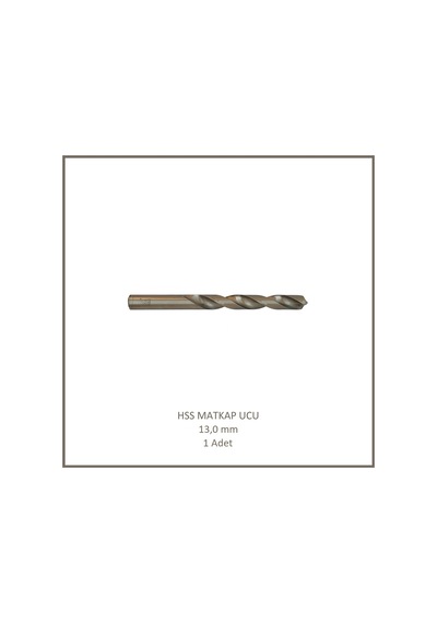 Hss Matkap Ucu 13 Mm, Metal, Ahşap, Plastik İçin 1 Adet