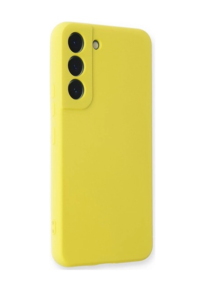 Samsung Uyumlu Galaxy S23 Plus Uyumlu Kılıf Nano İçi Kadife Silikon - Sarı