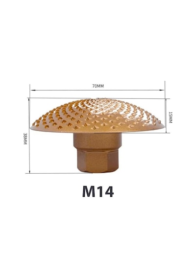 6594 Ahşap Oyma Oval Törpü Disk 70mm M14 Avuç Taşlama İçin