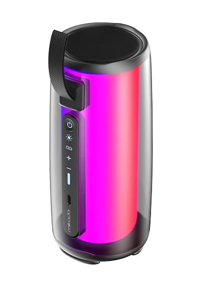 Md-17bt Capella Siyah 10w Rgb Mikrofonlu Transparan Bluetooth/tf Kart/aux/usb Tws 1800 Mah Batarya Speaker