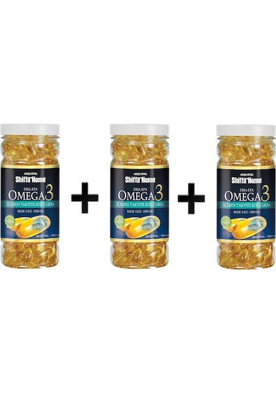 Aksu Vital Shiffa Home Omega 3 Balık Yağı 1000 MG 200 Softgel Kapsül 3 Adet