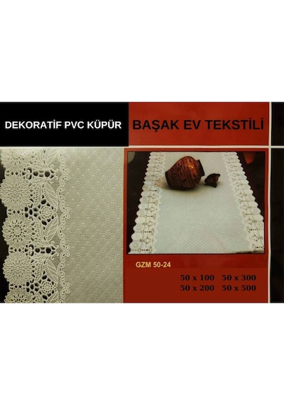 Pvc Küpür Dantel Raf Ve Dolap Örtüsü Runner Beyaz 28kpr5024 Beyaz