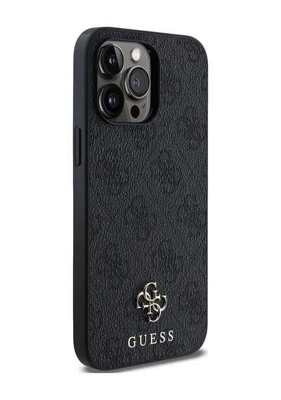 Apple Uyumlu iPhone 14 Pro Max Kılıf Guess Lisanslı Magsafe Şarj Özellikli Small 4g Classic Siyah