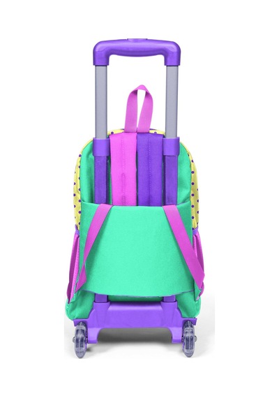 Coral High Kids Sarı Pembe Sevimli Köpek Desenli Üç Bölmeli Çekçekli Okul Sırt Çantası 23952