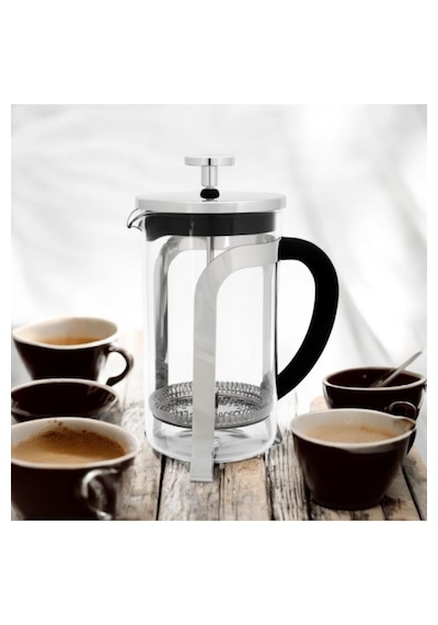 French Press Kahve Ve Çay Demleme Makinası 600 Ml Gri French Press Diğer