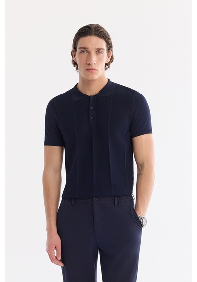 Avva Erkek Lacivert Beli Lastikli Viskon Karışımlı Elastan Slim Fit Chino Pantolon A61y3212