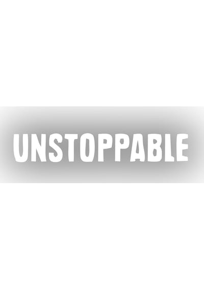 Unstoppable Araba Sticker 17x17 Cm Beyaz