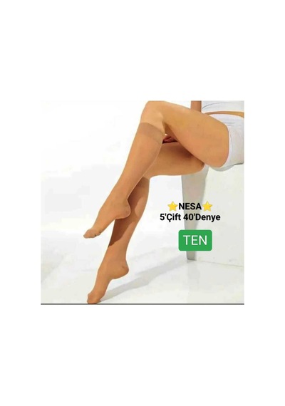 Nesa Pantolon Çorabı 5' Çift 40' Den Kadın Dizaltı Pantolon Çorabı Tül Çorap- 57 Ten Tenrengi Nesa Pantolon Çorabı 5' Çift 40' Den Kadın Dizaltı Pantolon Çorabı Tül Çorap- 57 Ten Tenrengi