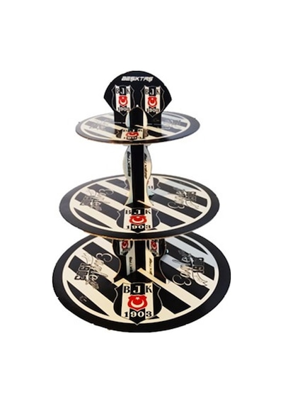 Beşiktaş Kek Standı Cupcake Kek Standı 3 Katlı +3