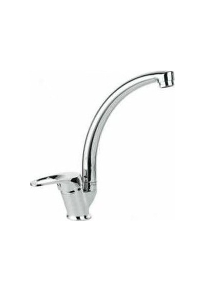 Mix Kuğu Sıcak Soğuk Çift Su Girişli Mutfak Ve Lavabo Musluğu Bataryası Gümüş