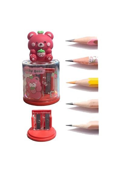 Mini Figürlü Sevimli 2 Li Kalem Traş 2 Adet Hazneli Kalemtıraş Çift Bıçaklı Kalem Açacağı Figürlü No1 Jumbo Ve Standart