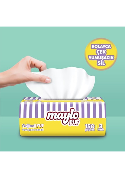 Maylo Puf Mendil 150'li Tek Paket
