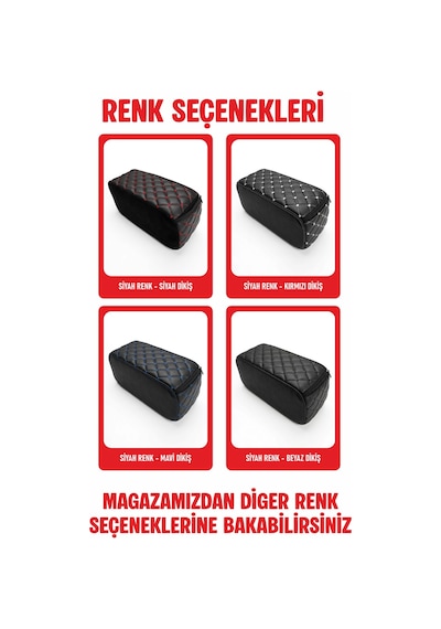Tofaş Serçe İle Uyumlu Sünger Kolçak Siyah Deri Siyah Dikişli