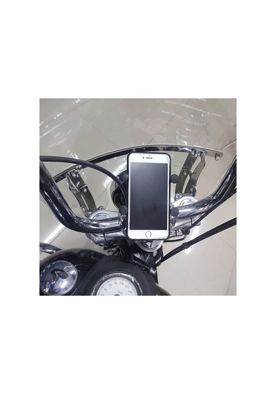 Motosiklet Ayna Bağlantılı Usb Şarj Çıkışlı Telefon Tutucu Beyaz