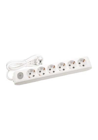 Viko Multi-let 6'lı Anahtarlı Topraklı Çocuk Korumalı Grup Priz 2 Metre Beyaz - 90117602