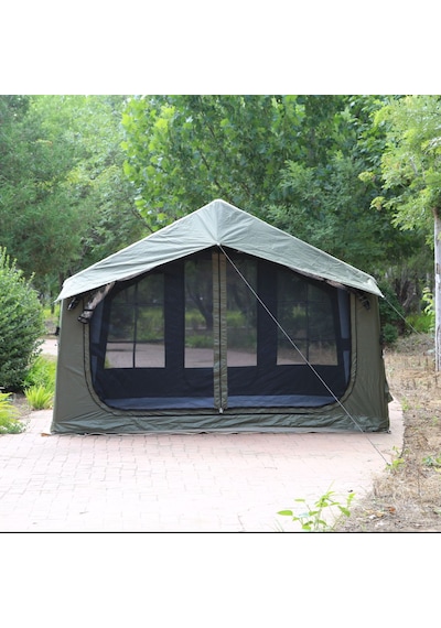 SHUFA Galaksi Serisi - 8 m² Şişme Yeşil Renk Kamp Çadırı - 4 Mevsim - Geniş & Şeffaf Tavanlı – 315 x 250 x 220 CM