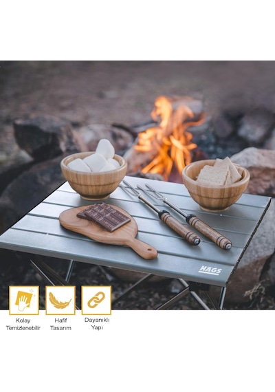 Full Alüminyum Katlanır Kamp Sehpası, Piknik, Bbq, Balıkçılık, Doğa Aktiviteleri, Plaj İçin Kolay Taşınabilir Genel