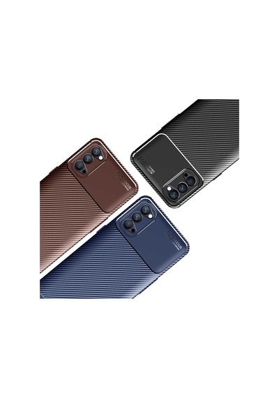 Oppo Reno 4 Kılıf Zore Negro Silikon Kapak Lacivert
