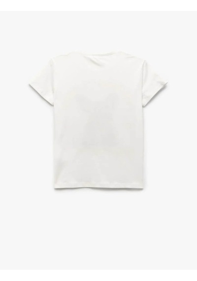 Koton Ekru Kız Çocuk T-shirt 5skg10256ak Ekru