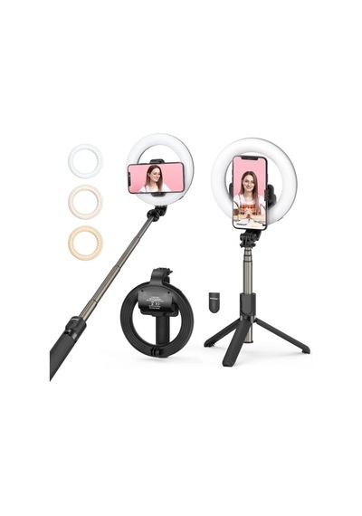 Ayrex 10 İnç Ring Light 2 Metre Tripod Bluetooth 5.2 Kumandalı Np-l14
