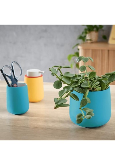 Leitz Cosy Seramik Saksı Mavi
