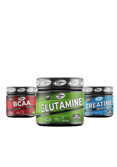 Fitness Gelişim Paketi 2- Bcaa 300 Gr. / Glutemine 120 Gr. / Creatin 120 Gr. Yeşil Elma