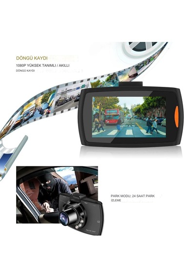 I 1080p Fhd Araba Kamerası 2.7 Nç Ekran Araç Kameraları