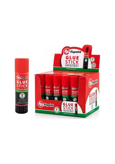 Fixpoint P-0636 Stick Yapıştırıcı Prit 9gr Kağıt Yıkanabilir Kolay Uygulama Solvent İçermez - 24'li Paket