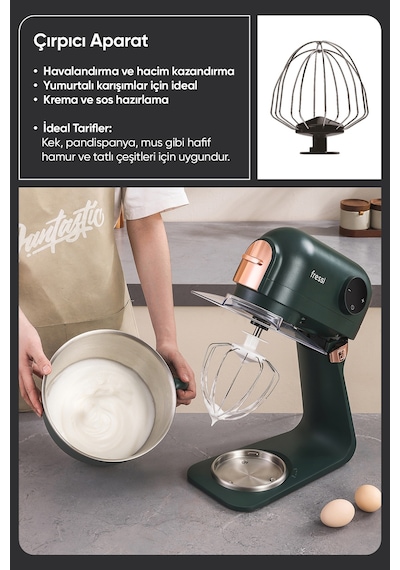Fressi Allegro FR-SM2503 1500 W 5 lt Hamur Yoğurma Makinesi