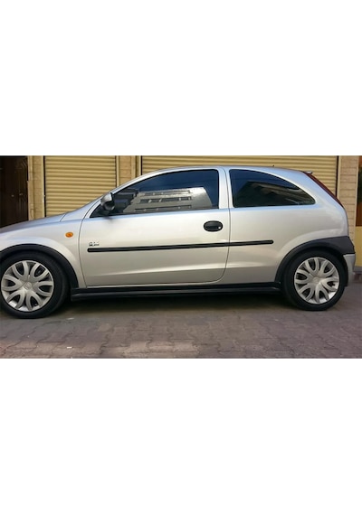 Opel Corsa C Yan Marşpiyel Seti Plastik 2 Adet Mat Siyah 2000 2001 2002 2003 2004 2005 2006 Karlık+ek+bodykit