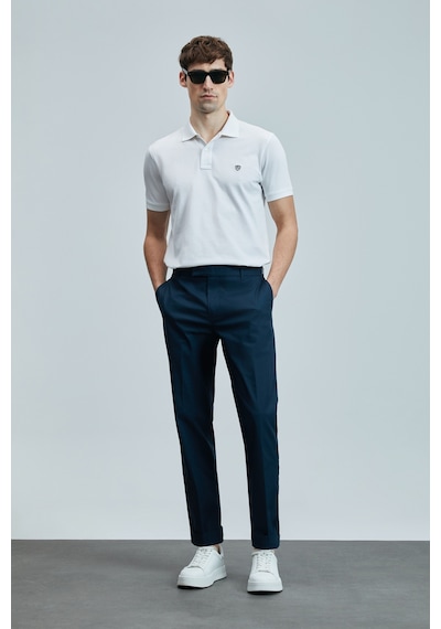 Lufian Erkek Laon Smart Polo T-shirt 111040206 Beyaz Beyaz