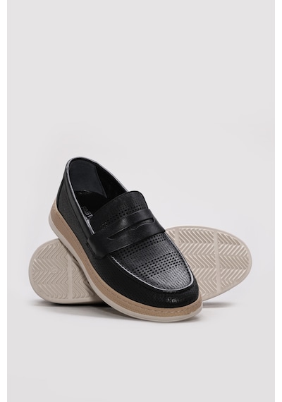 Fast Step Hakiki Deri Erkek Casual Ayakkabı 951ma395 Siyah